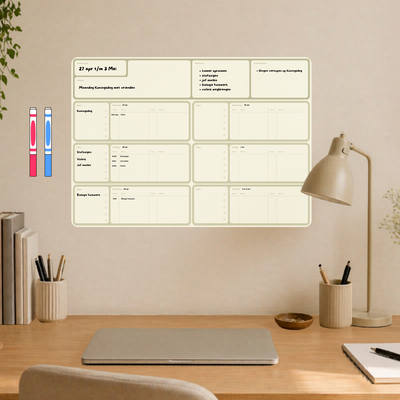 Plakplanner (Sticky whiteboard set) (15% korting)